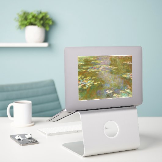 Claude Monet - Water Lily Pond 1917 Aufkleber (Laptop auf Schreibtisch)