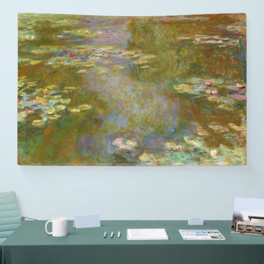 Claude Monet - Water Lily Pond 1917 Banner (Messe)
