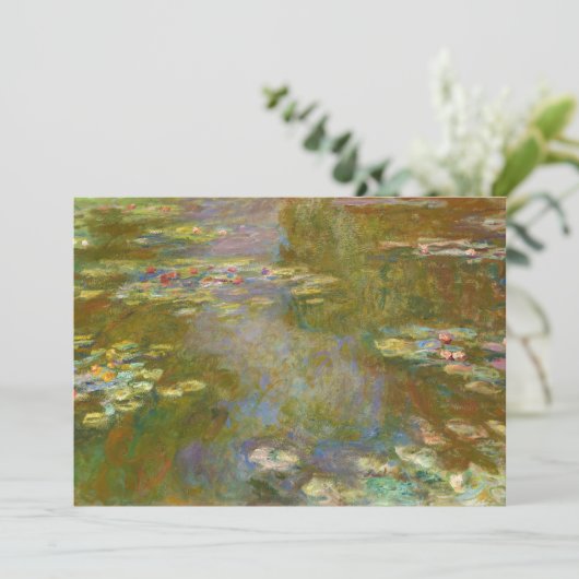 Claude Monet - Water Lily Pond 1917 Dankeskarte (Stehend Vorderseite)