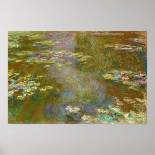 Claude Monet - Water Lily Pond 1917 Poster (Vorne)