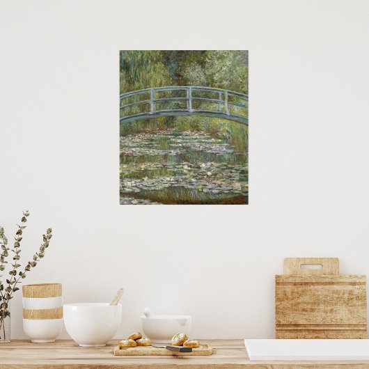 Claude Monet Water Lily Pond (Japanische Brücke) Poster (Küche)