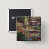 Claude Monet - Water Lily Pond, Pink Harmony Button (Vorne & Hinten)