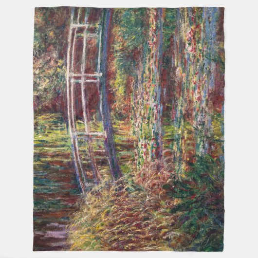 Claude Monet - Water Lily Pond, Pink Harmony Fleecedecke (Vorderseite)