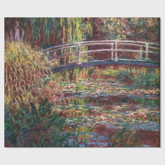 Claude Monet - Water Lily Pond, Pink Harmony Geschenkpapier (Flach)