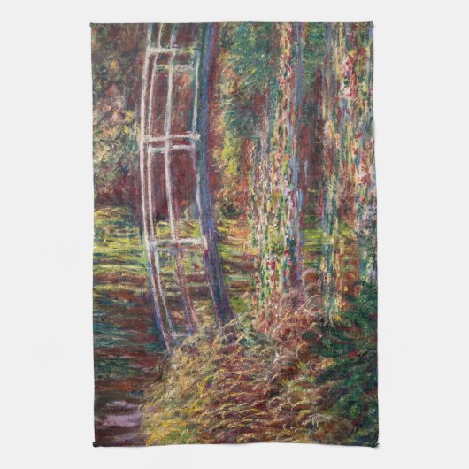 Claude Monet - Water Lily Pond, Pink Harmony Geschirrtuch (Vertikal)