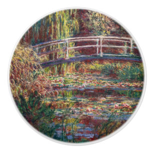 Claude Monet - Water Lily Pond, Pink Harmony Keramikknauf