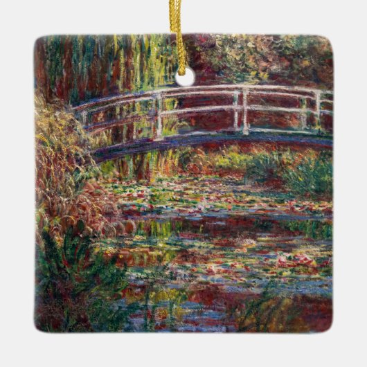 Claude Monet - Water Lily Pond, Pink Harmony Keramikornament (Vorderseite)