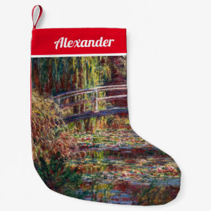 Claude Monet - Water Lily Pond, Pink Harmony Kleiner Weihnachtsstrumpf