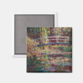 Claude Monet - Water Lily Pond, Pink Harmony Magnet (Vorderseite/Rückseite)