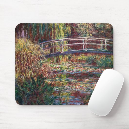 Claude Monet - Water Lily Pond, Pink Harmony Mousepad (Mit Mouse)