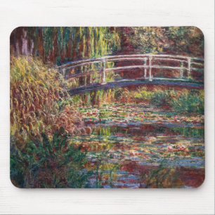 Claude Monet - Water Lily Pond, Pink Harmony Mousepad