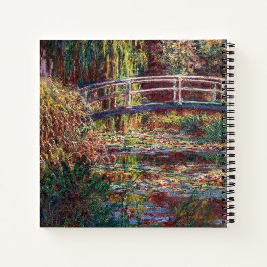 Claude Monet - Water Lily Pond, Pink Harmony Notizblock (Rückseite)