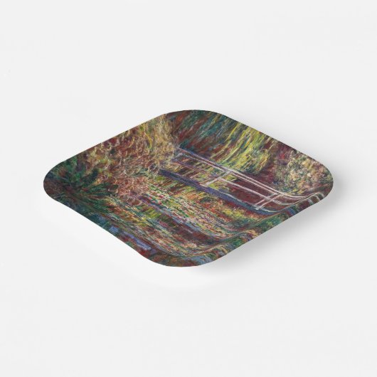 Claude Monet - Water Lily Pond, Pink Harmony Pappteller (Gewinkelt)