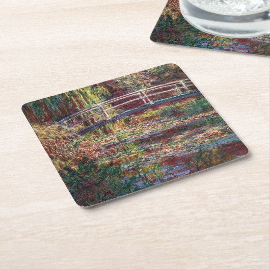Claude Monet - Water Lily Pond, Pink Harmony Rechteckiger Pappuntersetzer (angewinkelt)