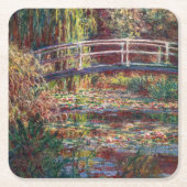Claude Monet - Water Lily Pond, Pink Harmony Rechteckiger Pappuntersetzer (Vorderseite)