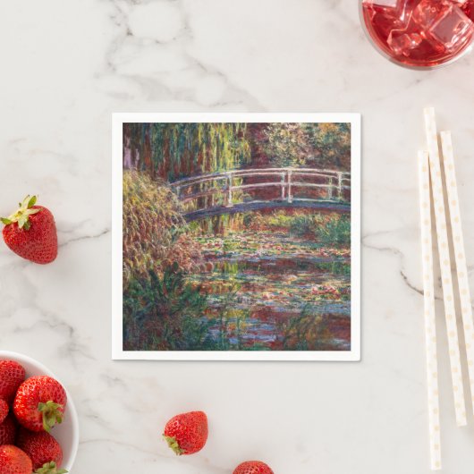 Claude Monet - Water Lily Pond, Pink Harmony Serviette (Beispiel)