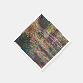 Claude Monet - Water Lily Pond, Pink Harmony Serviette (Ecke)