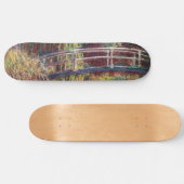 Claude Monet - Water Lily Pond, Pink Harmony Skateboard (Horizontal)