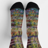 Claude Monet - Water Lily Pond, Pink Harmony Socken (Oben)