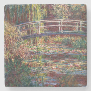 Claude Monet - Water Lily Pond, Pink Harmony Steinuntersetzer