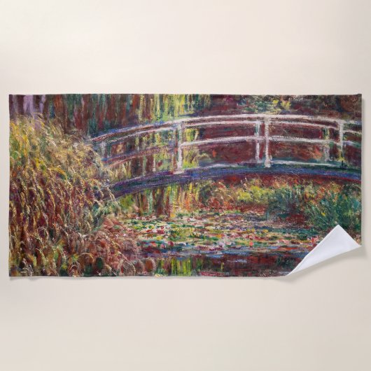 Claude Monet - Water Lily Pond, Pink Harmony Strandtuch (Vorderseite)