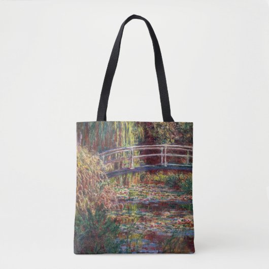 Claude Monet - Water Lily Pond, Pink Harmony Tasche (Vorderseite)