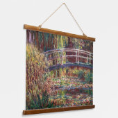Claude Monet - Water Lily Pond, Pink Harmony Wandteppich Mit Holzrahmen (Gewinkelt)