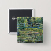 Claude Monet - Water Lily Pond und japanische Brüc Button (Vorne & Hinten)