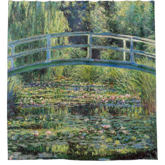 Claude Monet - Water Lily Pond und japanische Brüc Duschvorhang (Vorderseite)