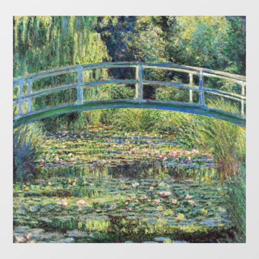 Claude Monet - Water Lily Pond und japanische Brüc Fensteraufkleber (Blatt)