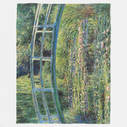 Claude Monet - Water Lily Pond und japanische Brüc Fleecedecke (Vorderseite)