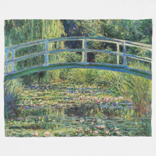 Claude Monet - Water Lily Pond und japanische Brüc Fleecedecke