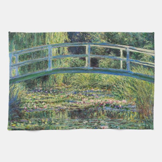 Claude Monet - Water Lily Pond und japanische Brüc Geschirrtuch (Horizontal)