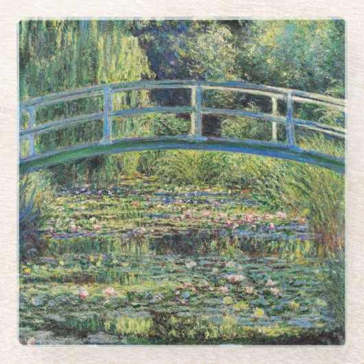 Claude Monet - Water Lily Pond und japanische Brüc Glasuntersetzer (Vorderseite)