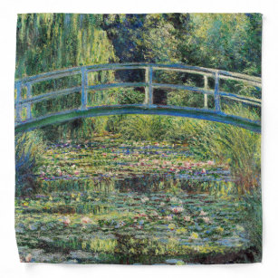 Claude Monet - Water Lily Pond und japanische Brüc Halstuch