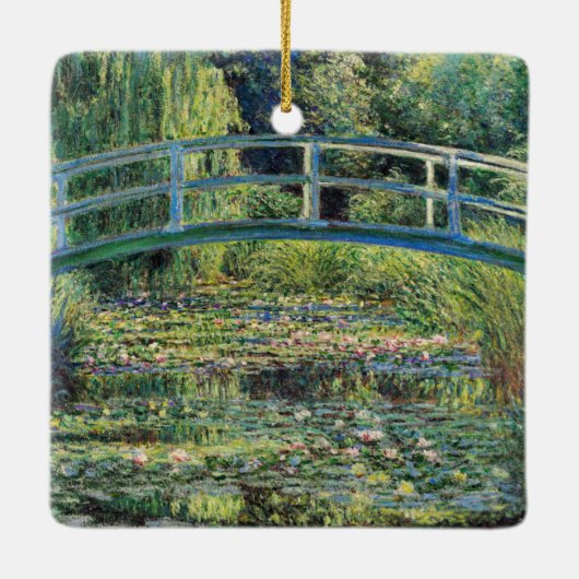 Claude Monet - Water Lily Pond und japanische Brüc Keramikornament (Rückseite)