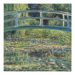 Claude Monet - Water Lily Pond und japanische Brüc Künstlicher Leinwanddruck