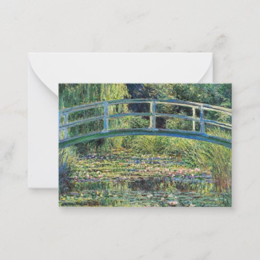 Claude Monet - Water Lily Pond und japanische Brüc Mitteilungskarte (Vorderseite)