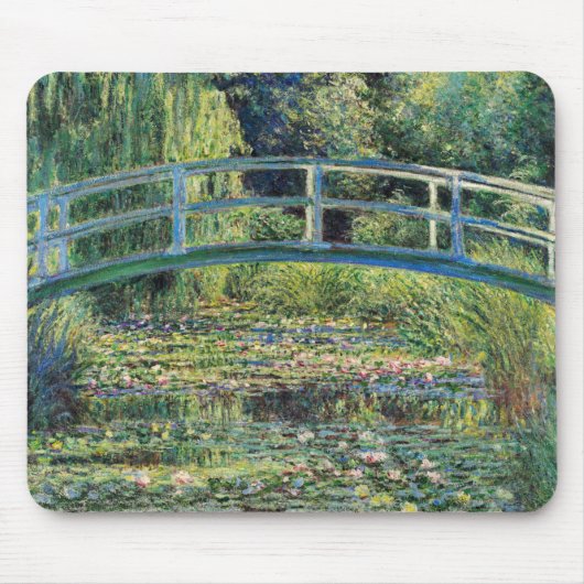 Claude Monet - Water Lily Pond und japanische Brüc Mousepad (Vorne)