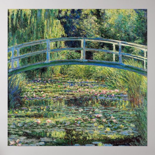Claude Monet - Water Lily Pond und japanische Brüc Poster (Vorne)