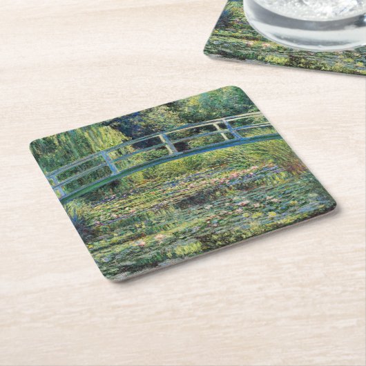 Claude Monet - Water Lily Pond und japanische Brüc Rechteckiger Pappuntersetzer (angewinkelt)