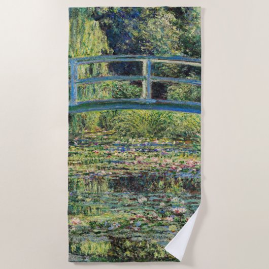 Claude Monet - Water Lily Pond und japanische Brüc Strandtuch (Vorderseite)