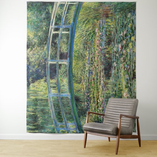Claude Monet - Water Lily Pond und japanische Brüc Wandteppich (Beispiel)