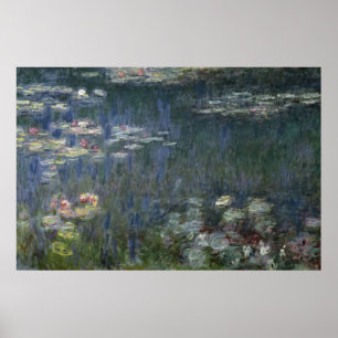 Claude Monet Waterlilies: Green Reflections Poster