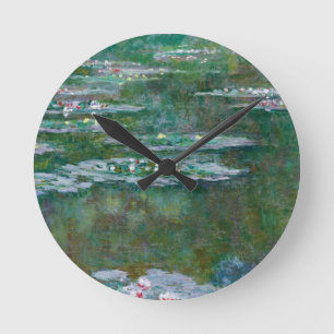 Claude Monet // Waterlilies Runde Wanduhr