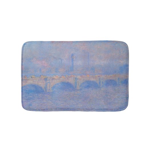 Claude Monet Waterloo Bridge Sonnenlicht Kunstdruc Badematte (Vorderseite)