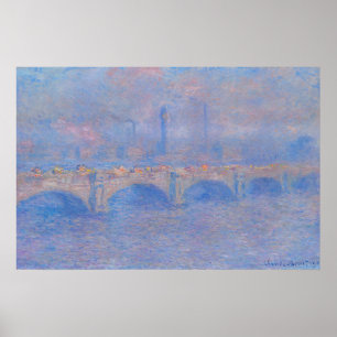 Claude Monet Waterloo Bridge Sonnenlicht Kunstprin Poster