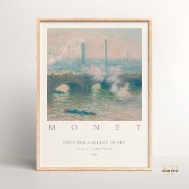 Claude Monet Waterloo Brücke Grau Tag Vintage Kuns Poster