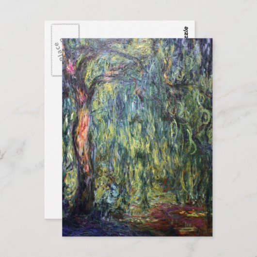 Claude Monet Weeping Willow Postkarte (Vorne/Hinten)