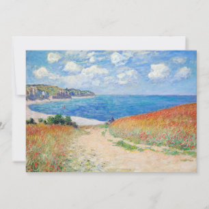Claude Monet - Weg in den Weizenfeldern bei Pourvi Dankeskarte